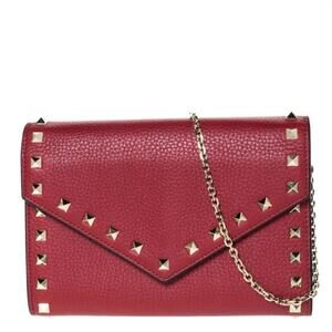 Valentino Garavani Rockstud Red Leather Crossbody Bag